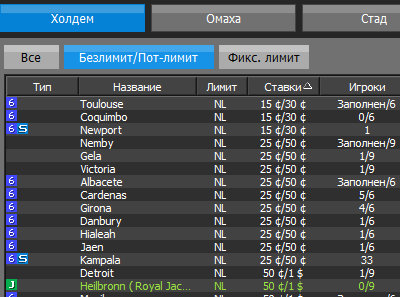 Переход из лимитного холдема в безлимит